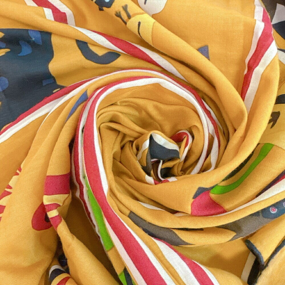 HERMES Carre 140 Large Scarf, Yellow